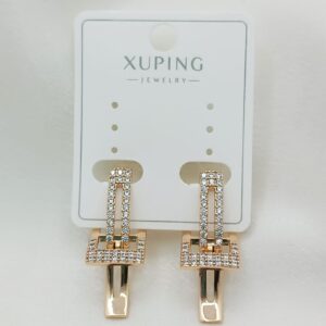 Производитель: Xuping jewelry; Вид изделия: Серьги; Вставки: Циркон; Замок: Английский; Вид металла: Медицинский сплав; Покрытие: Золото 585,18кар