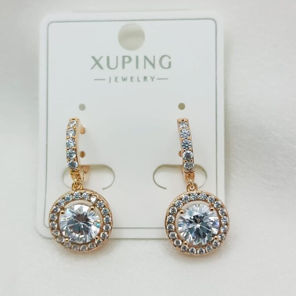 Производитель: Xuping jewelry; Вид изделия: Серьги; Вставки: Циркон; Замок: (Кольцо-Конго); Вид металла: Медицинский сплав; Покрытие: Золото 585,18кар