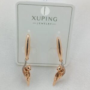 Производитель: Xuping jewelry; Вид изделия: Серьги; Вставки: Циркон; Замок: Английский; Вид металла: Медицинский сплав; Покрытие: Золото 585,18кар