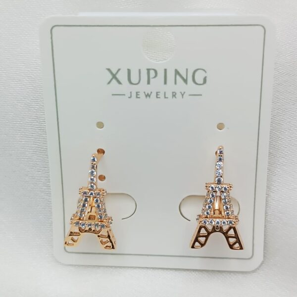 Производитель: Xuping jewelry; Вид изделия: Серьги; Вставки: Циркон; Замок: Английский; Вид металла: Медицинский сплав; Покрытие: Золото 585,18кар