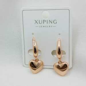 Производитель: Xuping jewelry; Вид изделия: Серьги; Вставки: Без вставки; Замок: Английский; Вид металла: Медицинский сплав; Покрытие: Золото 585,18кар