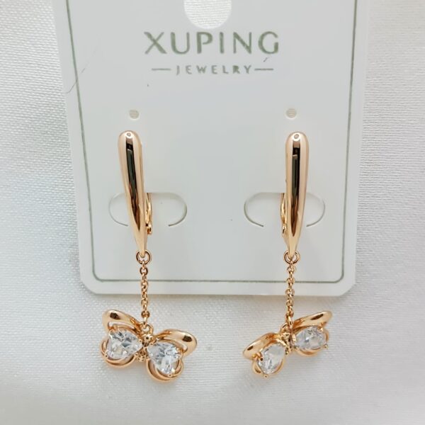 Производитель: Xuping jewelry; Вид изделия: Серьги; Вставки: Циркон; Замок: Английский; Вид металла: Медицинский сплав; Покрытие: Золото 585,18кар