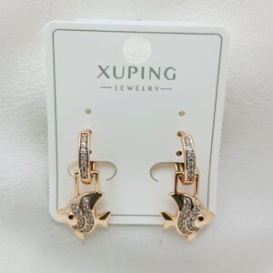 Производитель: Xuping jewelry; Вид изделия: Серьги; Вставки: Циркон; Замок: Кольцо-Конго; Вид металла: Медицинский сплав; Покрытие: Золото 585,18кар