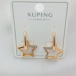 Производитель: Xuping jewelry; Вид изделия: Серьги; Вставки: Циркон; Замок: Английский; Вид металла: Медицинский сплав; Покрытие: Золото 585,18кар