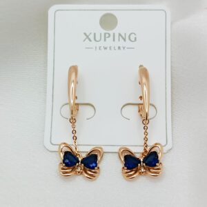 Производитель: Xuping jewelry; Вид изделия: Серьги; Вставки: Циркон; Замок: Английский; Вид металла: Медицинский сплав; Покрытие: Золото 585,18кар