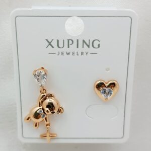 Производитель: Xuping jewelry; Вид изделия: Серьги; Вставки: Циркон; Замок:Гвоздик-Пусет; Вид металла: Медицинский сплав; Покрытие: Золото 585,18кар