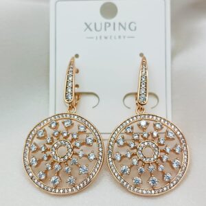 Производитель: Xuping jewelry; Вид изделия: Серьги; Вставки: Циркон; Замок: Английский; Вид металла: Медицинский сплав; Покрытие: Золото 585,18кар