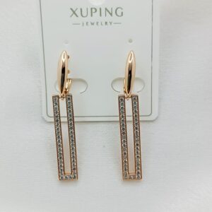 Производитель: Xuping jewelry; Вид изделия: Серьги; Вставки: Циркон; Замок: Английский; Вид металла: Медицинский сплав; Покрытие: Золото 585,18кар