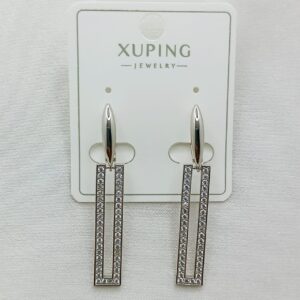 Производитель: Xuping jewelry; Вид изделия: Серьги; Вставки: Циркон; Замок: Английский; Вид металла: Медицинский сплав; Покрытие: Родирование