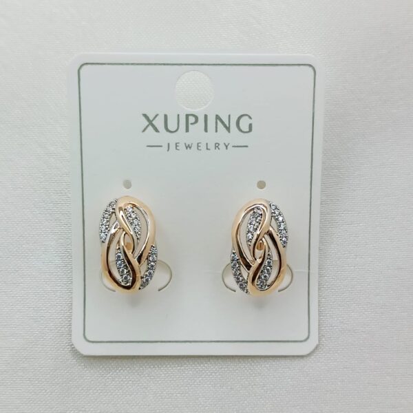 Производитель: Xuping jewelry; Вид изделия: Серьги; Вставки: Циркон; Замок: Английский; Вид металла: Медицинский сплав; Покрытие: Золото 585,18кар