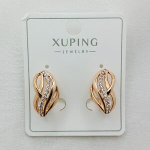 Производитель: Xuping jewelry; Вид изделия: Серьги; Вставки: Циркон; Замок: Английский; Вид металла: Медицинский сплав; Покрытие: Золото 585,18кар