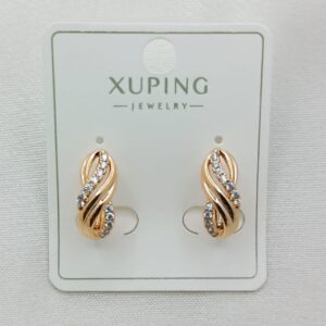 Производитель: Xuping jewelry; Вид изделия: Серьги; Вставки: Циркон; Замок: Английский; Вид металла: Медицинский сплав; Покрытие: Золото 585,18кар