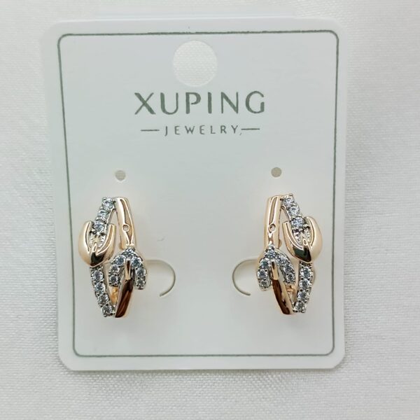 Производитель: Xuping jewelry; Вид изделия: Серьги; Вставки: Циркон; Замок: Английский; Вид металла: Медицинский сплав; Покрытие: Золото 585,18кар