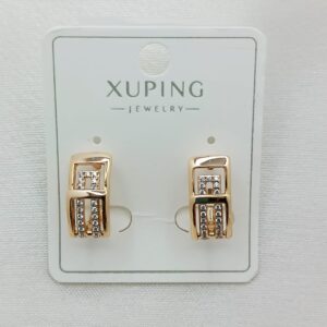 Производитель: Xuping jewelry; Вид изделия: Серьги; Вставки: Циркон; Замок: Английский; Вид металла: Медицинский сплав; Покрытие: Золото 585,18кар