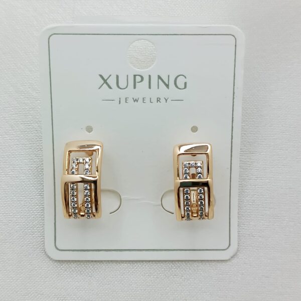 Производитель: Xuping jewelry; Вид изделия: Серьги; Вставки: Циркон; Замок: Английский; Вид металла: Медицинский сплав; Покрытие: Золото 585,18кар