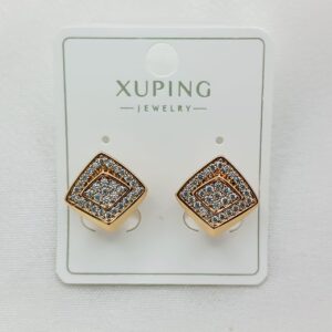 Производитель: Xuping jewelry; Вид изделия: Серьги; Вставки: Циркон; Замок: Английский; Вид металла: Медицинский сплав; Покрытие: Золото 585,18кар