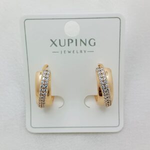 Производитель: Xuping jewelry; Вид изделия: Серьги; Вставки: Циркон; Замок: Кольцо-Конго; Вид металла: Медицинский сплав; Покрытие: Золото 585,18кар