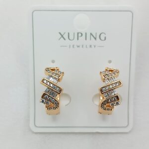 Производитель: Xuping jewelry; Вид изделия: Серьги; Вставки: Циркон; Замок: Кольцо-Конго; Вид металла: Медицинский сплав; Покрытие: Золото 585,18кар