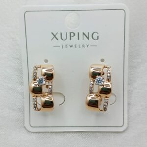 Производитель: Xuping jewelry; Вид изделия: Серьги; Вставки: Циркон; Замок: Английский; Вид металла: Медицинский сплав; Покрытие: Золото 585,18кар