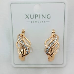 Производитель: Xuping jewelry; Вид изделия: Серьги; Вставки: Циркон; Замок: Булавка; Вид металла: Медицинский сплав; Покрытие: Золото 585,18кар