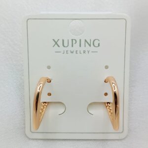 Производитель: Xuping jewelry; Вид изделия: Серьги; Вставки: Без вставки; Замок: Кольцо-Конго; Вид металла: Медицинский сплав; Покрытие: Золото 585,18кар