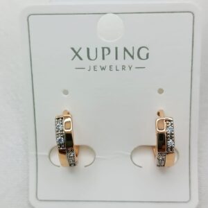 Производитель: Xuping jewelry; Вид изделия: Серьги; Вставки: Циркон; Замок: Кольцо-Конго; Вид металла: Медицинский сплав; Покрытие: Золото 585,18кар