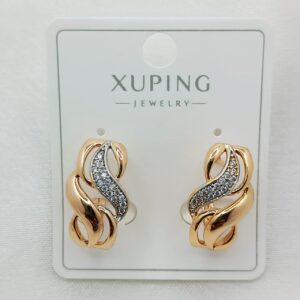 Производитель: Xuping jewelry; Вид изделия: Серьги; Вставки: Циркон; Замок: Английский; Вид металла: Медицинский сплав; Покрытие: Золото 585,18кар