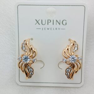 Производитель: Xuping jewelry; Вид изделия: Серьги; Вставки: Циркон; Замок: Английский; Вид металла: Медицинский сплав; Покрытие: Золото 585,18кар