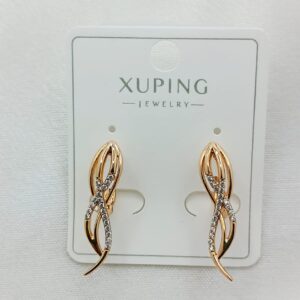 Производитель: Xuping jewelry; Вид изделия: Серьги; Вставки: Циркон; Замок: Английский; Вид металла: Медицинский сплав; Покрытие: Золото 585,18кар