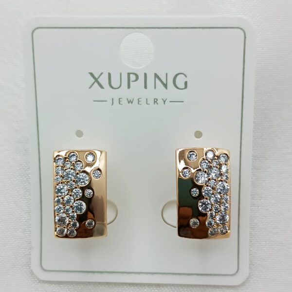 Производитель: Xuping jewelry; Вид изделия: Серьги; Вставки: Циркон; Замок: Английский; Вид металла: Медицинский сплав; Покрытие: Золото 585,18кар