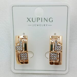 Производитель: Xuping jewelry; Вид изделия: Серьги; Вставки: Циркон; Замок: Английский; Вид металла: Медицинский сплав; Покрытие: Золото 585,18кар