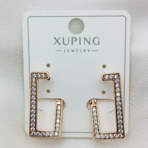 Производитель: Xuping jewelry; Вид изделия: Серьги; Вставки: Циркон; Замок: Английский; Вид металла: Медицинский сплав; Покрытие: Золото 585,18кар