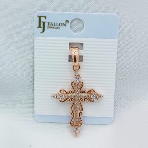 Производитель: Fallon jewelry; Вид изделия: Подвеска; Вставки: Циркон; Вид металла: Медицинский сплав; Покрытие: Золото 585, 18кар