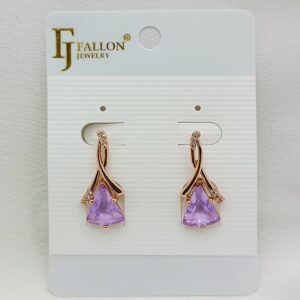 Производитель: FALLON jewelry; Вид изделия: Серьги; Вставки: Циркон; Замок: Английский; Вид металла: Медицинский сплав; Покрытие: Золото 585,18кар