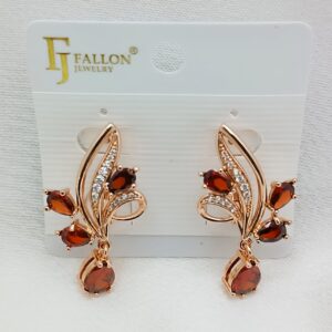 Производитель: FALLON jewelry; Вид изделия: Серьги; Вставки: Циркон; Замок: Английский; Вид металла: Медицинский сплав; Покрытие: Золото 585,18кар