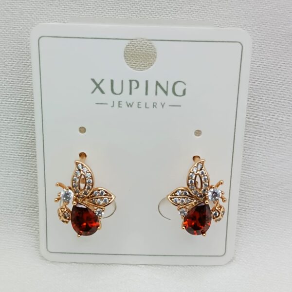 Производитель: Xuping jewelry; Вид изделия: Серьги; Вставки: Циркон; Замок: Английский; Вид металла: Медицинский сплав; Покрытие: Золото 585,18кар