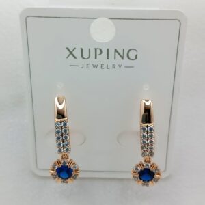 Производитель: Xuping jewelry; Вид изделия: Серьги; Вставки: Циркон; Замок: Английский; Вид металла: Медицинский сплав; Покрытие: Золото 585,18кар