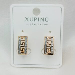 Производитель: Xuping jewelry; Вид изделия: Серьги; Вставки: Циркон; Замок: Английский; Вид металла: Медицинский сплав; Покрытие: Золото 585,18кар