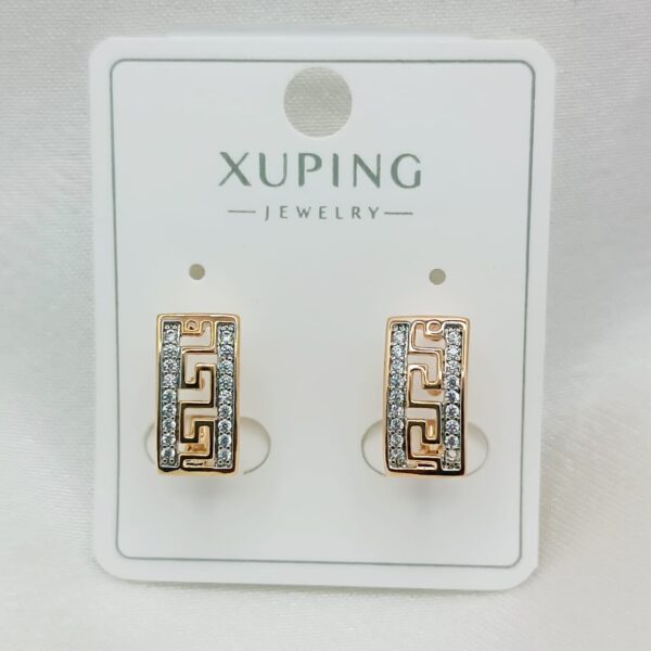 Производитель: Xuping jewelry; Вид изделия: Серьги; Вставки: Циркон; Замок: Английский; Вид металла: Медицинский сплав; Покрытие: Золото 585,18кар