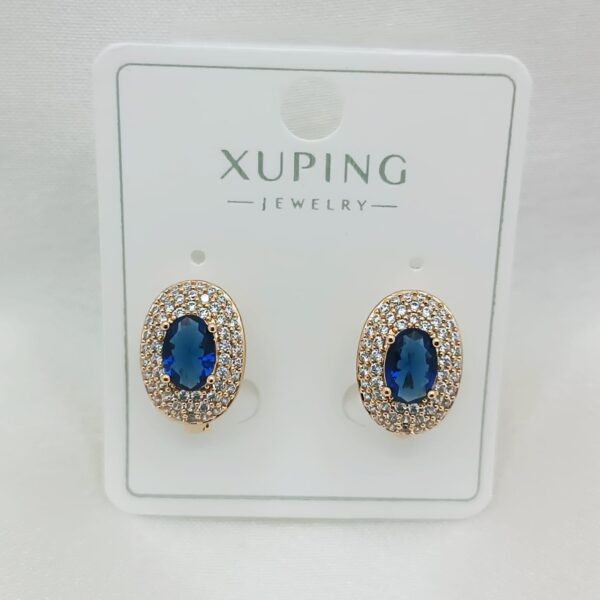 Производитель: Xuping jewelry; Вид изделия: Серьги; Вставки: Циркон; Замок: Английский; Вид металла: Медицинский сплав; Покрытие: Золото 585,18кар