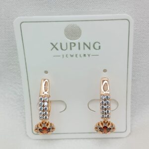 Производитель: Xuping jewelry; Вид изделия: Серьги; Вставки: Циркон; Замок: Английский; Вид металла: Медицинский сплав; Покрытие: Золото 585,18кар