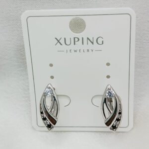 Производитель: Xuping jewelry; Вид изделия: Серьги; Вставки: Циркон; Замок: Английский; Вид металла: Медицинский сплав; Покрытие: Родирование