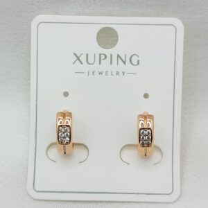 Производитель: Xuping jewelry; Вид изделия: Серьги; Вставки: Циркон; Замок: Кольцо-Конго; Вид металла: Медицинский сплав; Покрытие: Золото 585,18кар