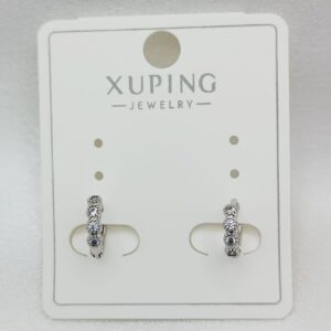 Производитель: Xuping jewelry; Вид изделия: Серьги; Вставки: Циркон; Замок: Кольцо-Конго; Вид металла: Медицинский сплав; Покрытие: Родирование