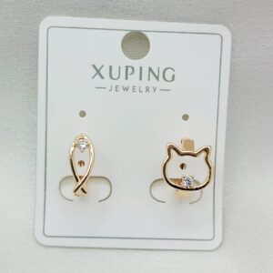 Производитель: Xuping jewelry; Вид изделия: Серьги; Вставки: Циркон; Замок: Кольцо-Конго; Вид металла: Медицинский сплав; Покрытие: Золото 585,18кар