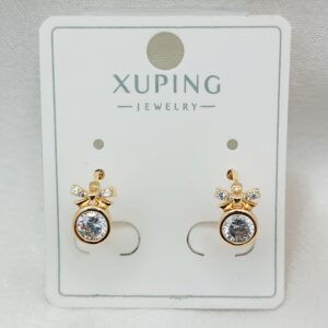 Производитель: Xuping jewelry; Вид изделия: Серьги; Вставки: Циркон; Замок: Кольцо-Конго; Вид металла: Медицинский сплав; Покрытие: Золото 585,18кар