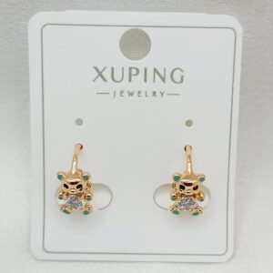 Производитель: Xuping jewelry; Вид изделия: Серьги; Вставки: Циркон, эмаль; Замок: Кольцо-Конго; Вид металла: Медицинский сплав; Покрытие: Золото 585,18кар