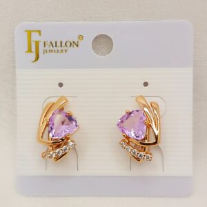 Производитель: FALLON jewelry; Вид изделия: Серьги; Вставки: Циркон; Замок: Английский; Вид металла: Медицинский сплав; Покрытие: Золото 585,18-24карат