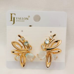 Производитель: FALLON jewelry; Вид изделия: Серьги; Вставки: Циркон; Замок: Английский; Вид металла: Медицинский сплав; Покрытие: Золото 585,18-24карат