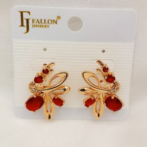 Производитель: FALLON jewelry; Вид изделия: Серьги; Вставки: Циркон; Замок: Английский; Вид металла: Медицинский сплав; Покрытие: Золото 585,18-24карат